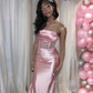 Mermaid Pink Elegant Long Prom Dress Evening Dress    fg7001