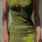 vintage green dress lace Prom Dresses   fg3975