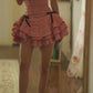 Pink Strapless Short Party Dress Homecoming Dress    fg7162