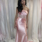 Mermaid Pink Elegant Long Prom Dress Evening Dress    fg7001