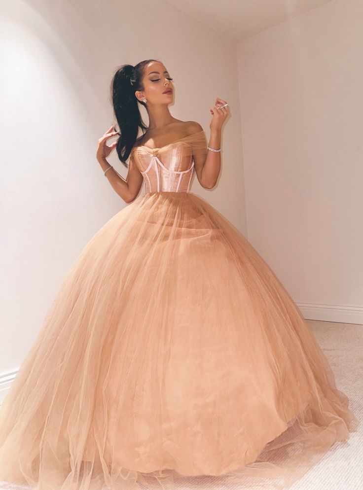 Off Shoulder Princess Ball Gown Elegant Evening Dress Sweet 16 Dress     fg7060