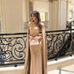 Champagne long evening dresses for women, formal gowns    fg7067