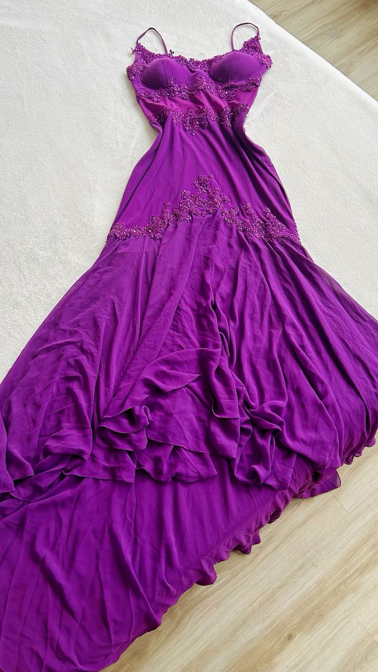 Cute Purple Party Prom Dresses Long Formal Dress     fg6943