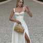 A Line Straps Party Prom Dress White Birthday outfit    fg6955