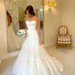 Vintage Wedding Dresses Strapless A Line Classic Bridal Gown      fg6957