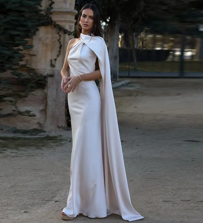 Casual Dresses Women Backless Sexy Satin Ribbon Sleeveless Elegant Lady Party Gown Long Evening Prom Dresses    fg6815