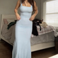 Light Blue Long Evening Party Dress       fg6513