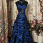 Blue Strapless Ball Gown Long Prom Dress,Long Evening Gowns           fg7148