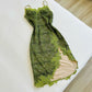 vintage green dress lace Prom Dresses   fg3975