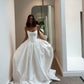 Stunning Ball Gown Strapless Satin Wedding Dresses        fg7290