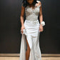 Gorgeous Long White A-line Prom Dress With Slit       fg6776