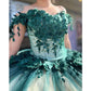 Green Quinceanera Dresses Off Shouder Beads Appliques Ball Gown Sweet 16 Dress    fg5758