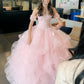 Pink Sweetheart Quinceanera Dress Appliques Ball Gown Sweet 16 Dress  fg6851