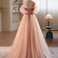 A-Line Sweetheart Neck Sequin Tulle Long Prom Dress, Formal Dress      fg6880