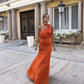 Elegant One Shoulder Classy Long Party Dress Wedding Guest Dress     fg5542