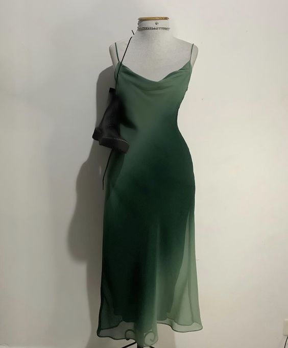 Green Evening Dresses Sexy Formal Party Dress    fg5516