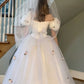 Classy tulle ball gown wedding dress, 1980s princess style bridal gowns for women      fg5871