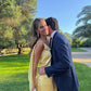 Yellow Satin Evening Dress for Formal Occasions, V-neck A-line Spaghetti Strap Floor Length Elegant Prom Dress       fg5723