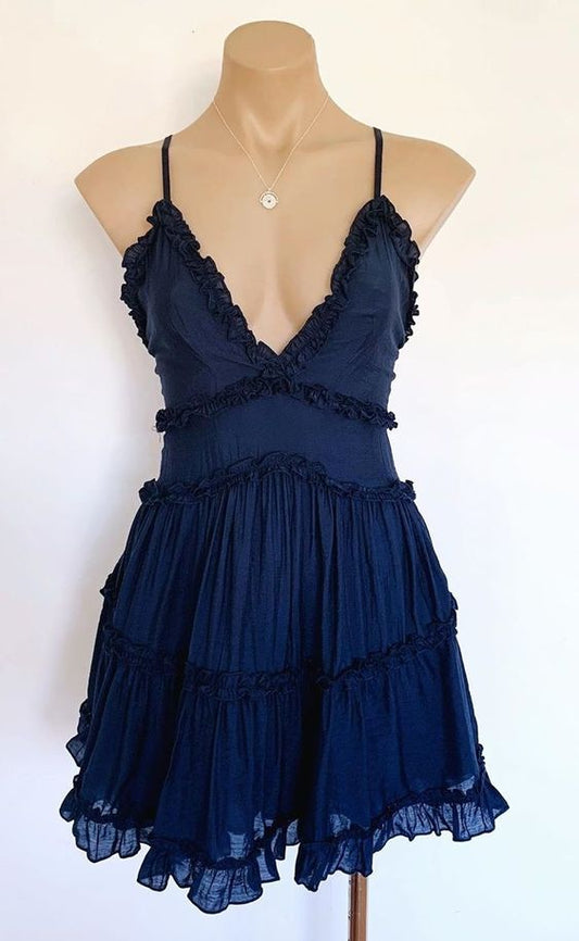 Navy Homecoming Dresses Short Celebrity Dress        fg6446