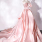 Sweep Train Satin Long Prom Dress, Formal Evening Dresses      fg6500