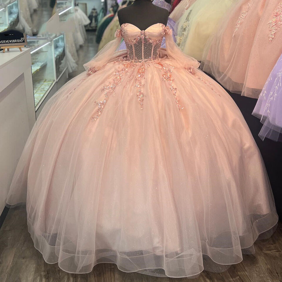 Quinceanera Dresses Off Shoulder Birthday Party Prom Ball Gown Sweet 15 16       fg5921