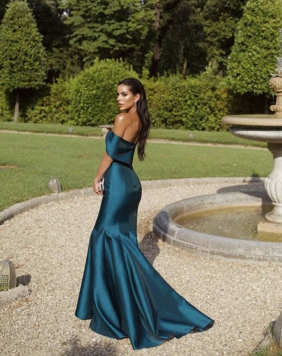 Elegant Mermaid Prom Dresses Formal Party Dress Off Shoulder Prom Gowns     fg6612