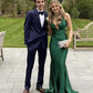 Simple Mermaid Green Long Prom Dresses Formal Dress        fg6458