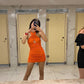 Orange Sheath Short Prom Dress Homecoming Dress      fg5527