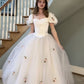 Classy tulle ball gown wedding dress, 1980s princess style bridal gowns for women      fg5871