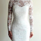 Long Sleeve Lace Short Fitted Wedding Dress    fg5995