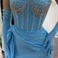 Blue Sparkly Sexy Long Prom Dress Formal Evening Dress    fg7544