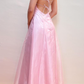 long prom dress pink evening gown      fg6910