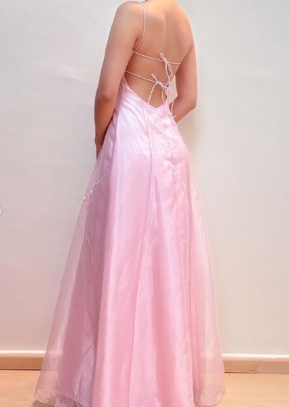 long prom dress pink evening gown      fg6910