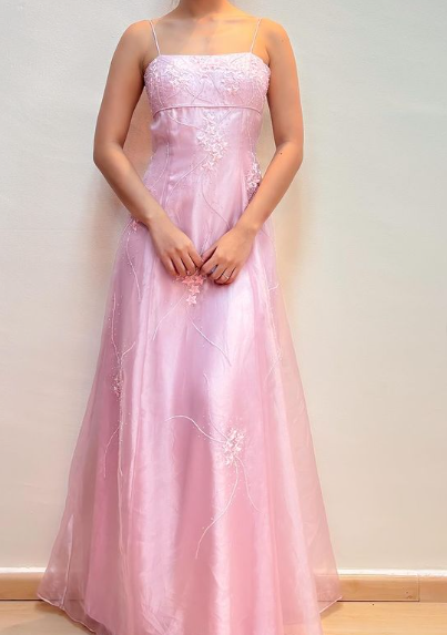 long prom dress pink evening gown      fg6910