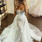 Charming Strapless Mermaid Princess Beach Vintage Long Wedding Dresses, Bridal Gown        fg6958