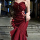 Evening Party Dresses Elegant Mermaid wine red stunning dress  fg7175