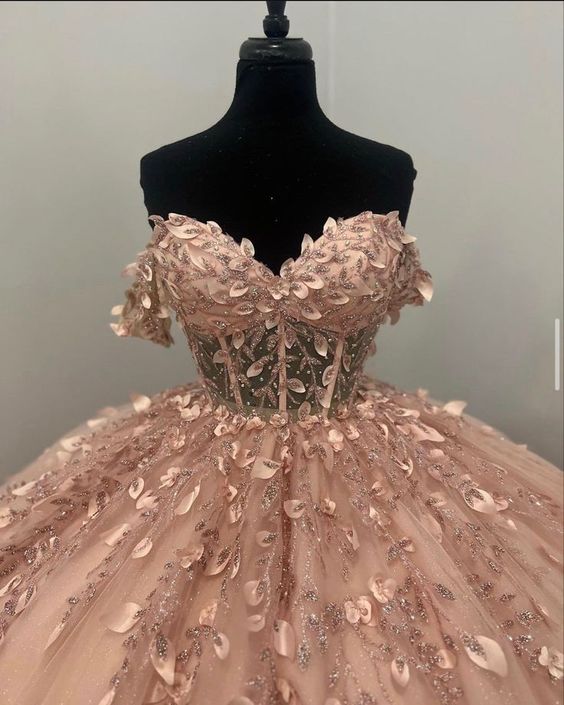 Unique Sleeveless Light Pink Ball Gown Prom Evening Formal Dress        fg4984