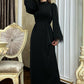 Elegant Black Prom Dresses A Line Ankle Length Party Gown for Women   fg4637