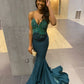 Elegant Green Meramid Prom Dress Women Evening Party Fashion Gown    fg5138