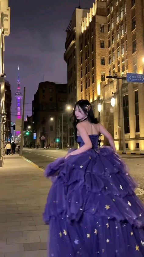 Elegant Purple A-Line Prom Dress Stars Love Elegant Lolita Party Dress    fg5105