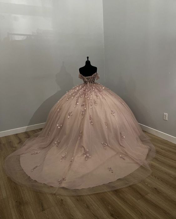 Unique Sleeveless Light Pink Ball Gown Prom Evening Formal Dress        fg4984