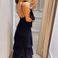 Dark Navy Long Prom Dress,Party Dress    fg5101