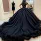 Princess Black Quinceanera Dresses Sixteen Birthday Party Gowns Ball Gowns      fg5262