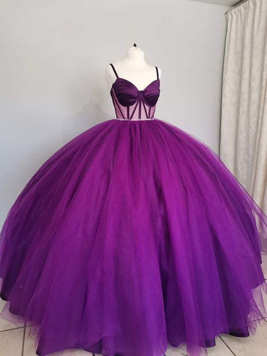 A line Purple Quinceanera Dresses Girls Sweet Birthday Party Ball Gown Dress     fg4472