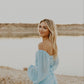 Baby blue homecoming dress with puffy sleeves      fg3877