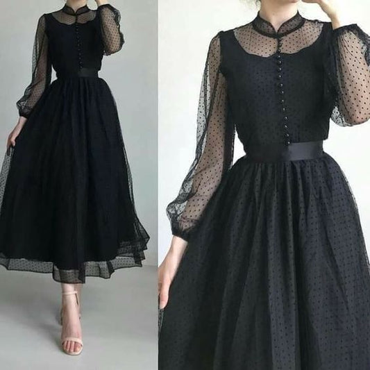 A-Line Elegant black prom dress Simple Elegant Dress    fg3567