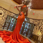 Orange Mermaid Prom Dress Formal Party Dress Prom Dress         fg4335