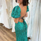 Square Neck Sequin Mermaid Prom Dress       fg4034