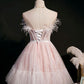 Sweetheart Neck Tulle Lace Short Prom Dress, Puffy Homecoming Dress      fg3908