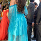 Off The Shoulder Blue Long Prom Dress,Charming Blue Evening Dress      fg3951